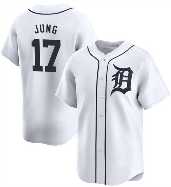 Detroit Tigers #17 Jace Jung White JEROMEN 2024 Home Limited Stitched Jersey