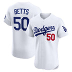 Los Angeles Dodgers #50 Mookie Betts White JEROMEN Home Elite Player Jersey