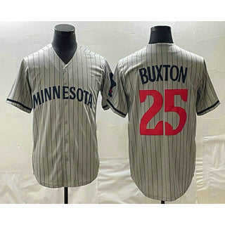 Minnesota Twins #25 Byron Buxton 2023 Grey JEROMEN Home Team Cool Base Stitched Jersey