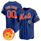 Custom New York Mets x Dragon Ball Royal JEROMEN Vapor Premier Limited Jersey - All Stitched