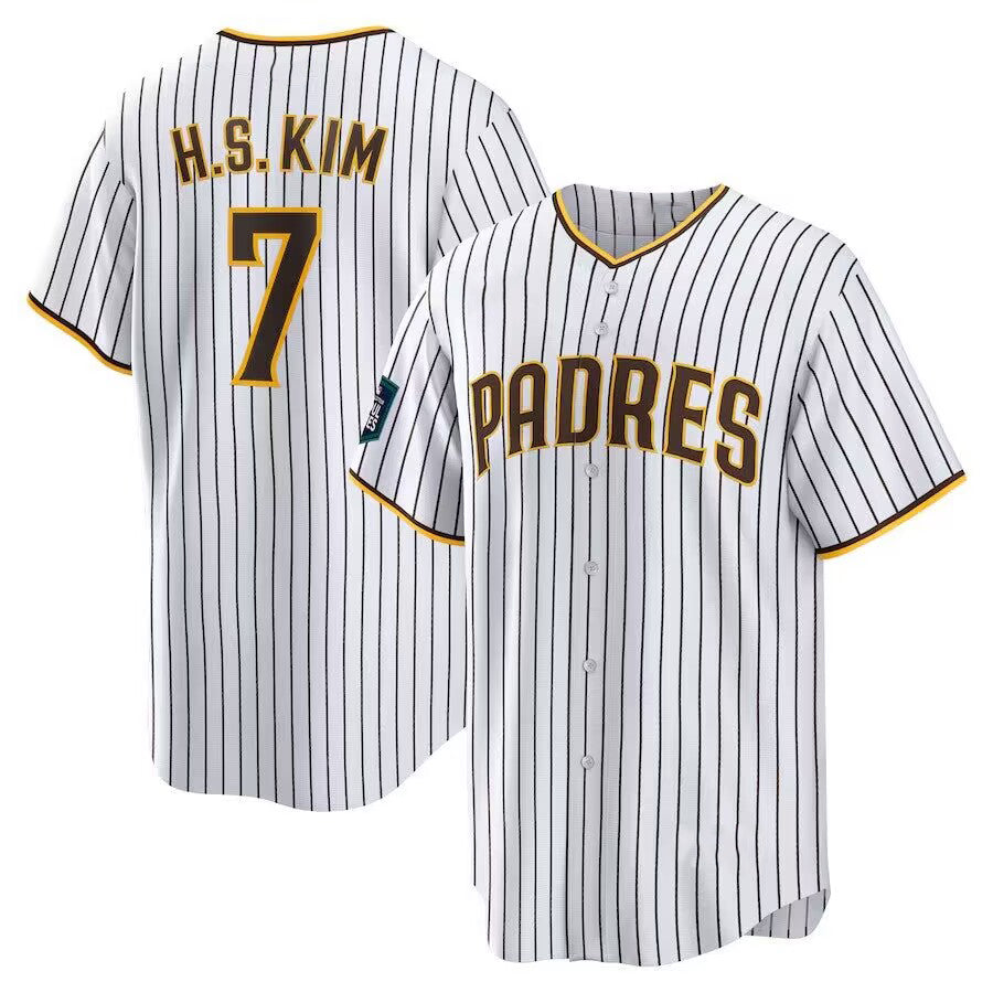 San Diego Padres #7 Ha Seong Kim White JEROMEN Stitched Cool Base White Jersey