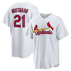 St. Louis Cardinals #21 Lars Nootbaar White JEROMEN Home Replica Jersey
