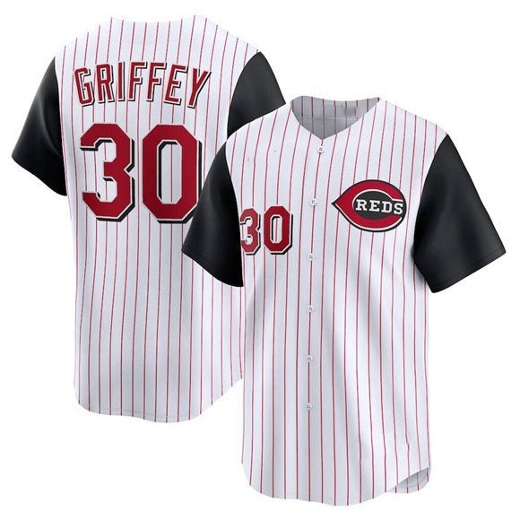 Cincinnati Reds #30 Ken Griffey Jr. White JEROMEN Cooperstown Collection Limited Stitched Jersey