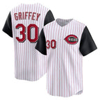 Cincinnati Reds #30 Ken Griffey Jr. White JEROMEN Cooperstown Collection Limited Stitched Jersey