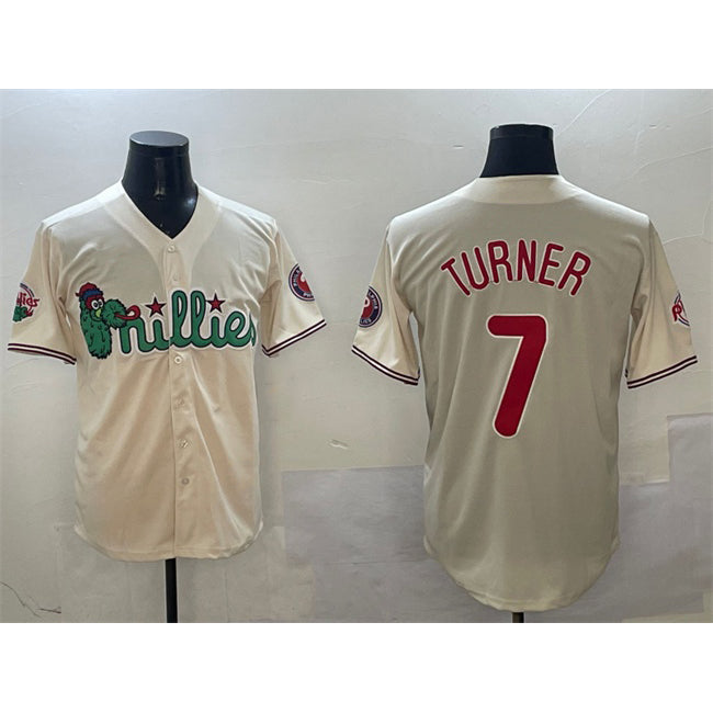Philadelphia Phillies #7 Trea Turner Cream JEROMEN Phanatic Limited Stitched Jersey