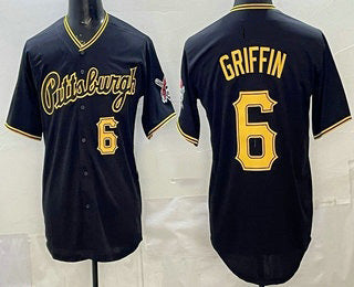 Pittsburgh Pirates #6 Konnor Griffin Black JEROMEN Alternate Limited Jersey