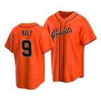 San Francisco Giants #9 Brandon Belt Alternate Orange JEROMEN Jersey