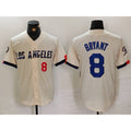 Los Angeles Dodgers #8 Kobe Bryant Number Cream JEROMEN 2024 City Connect Limited Stitched Jerseys