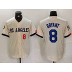 Los Angeles Dodgers #8 Kobe Bryant Number Cream JEROMEN 2024 City Connect Limited Stitched Jerseys