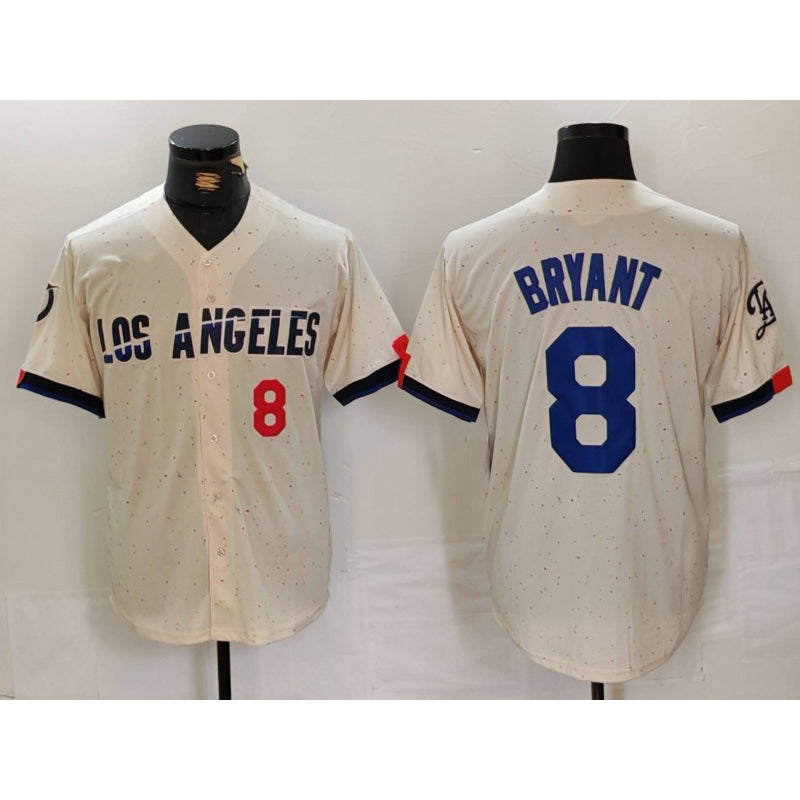 Los Angeles Dodgers #8 Kobe Bryant Number Cream JEROMEN 2024 City Connect Limited Stitched Jerseys