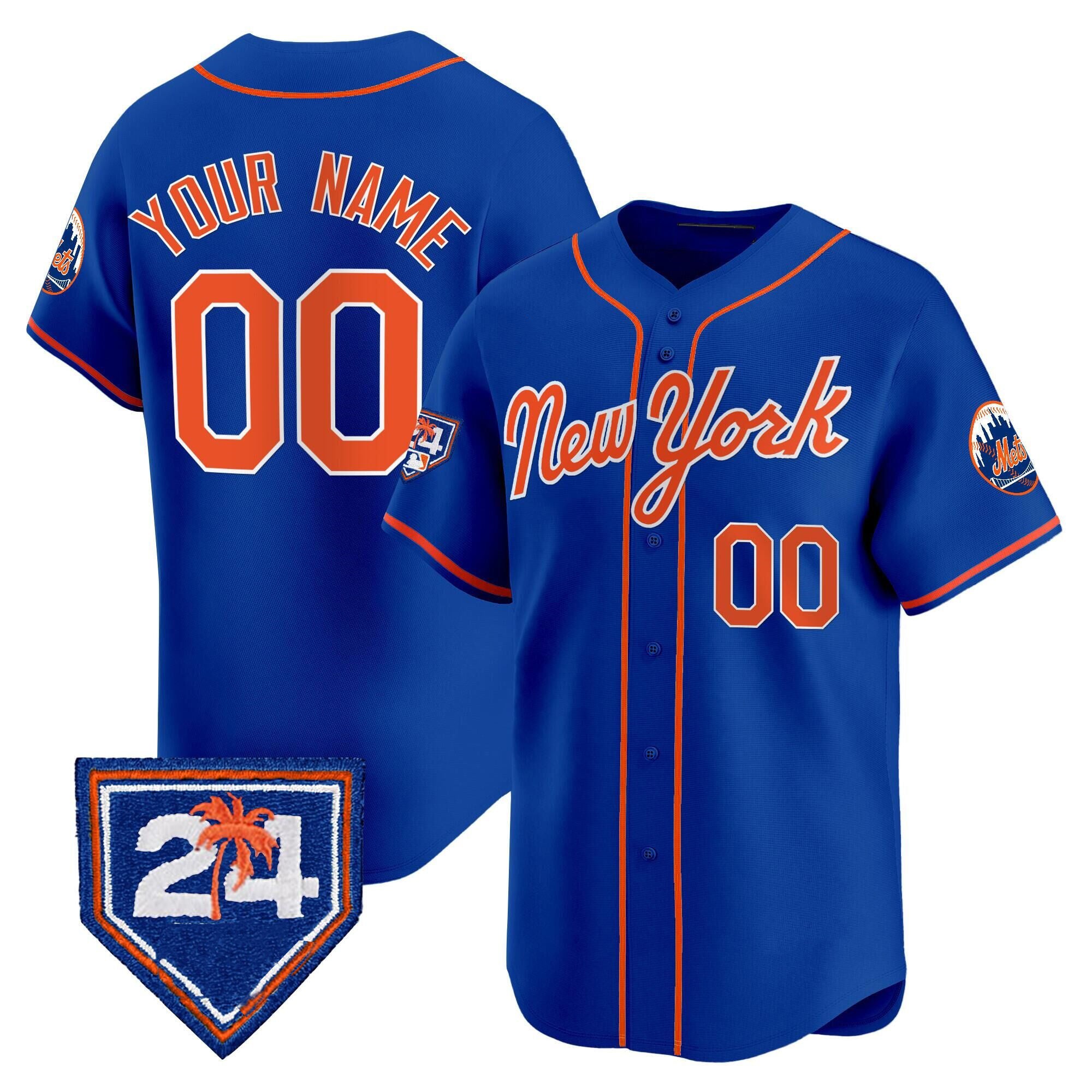 Cutsom New York Mets Active Player Royal JEROMEN 2024 Spring Training Vapor Premier Limited Stitched Jersey