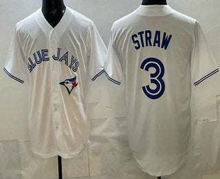 Toronto Blue Jays #3 Myles Straw White JEROMEN Limited Jersey
