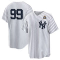 New York Yankees #99 Aaron Judge White JEROMEN 2024 World Series Cool Base Stitched Jersey