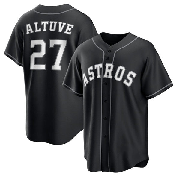 Houston Astros #27 Jose Altuve Black JEROMEN Lights Out Limited Stitched Jersey