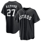 Houston Astros #27 Jose Altuve Black JEROMEN Lights Out Limited Stitched Jersey