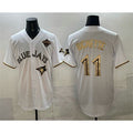 Toronto Blue Jays #11 Bo Bichette White Gold JEROMEN 2025 American League Champions Limited Stitched Jersey