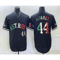 Houston Astros #44 Yordan Alvarez Number Mexico Black JEROMEN Cool Base Stitched Jersey