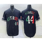 Houston Astros #44 Yordan Alvarez Number Mexico Black JEROMEN Cool Base Stitched Jersey