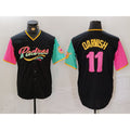 San Diego Padres #11 Yu Darvish Black JEROMEN Fashion Jersey