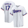 Texas Rangers #17 Nathan Eovaldi White JEROMEN Home Replica Player Jersey