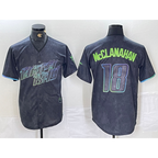 Tampa Bay Rays #18 Shane McClanahan Charcoal JEROMEN 2024 City Connect Limited Stitched Jersey