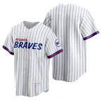 Atlanta Braves Blank 2021 White JEROMEN City Connect Stitched Jersey