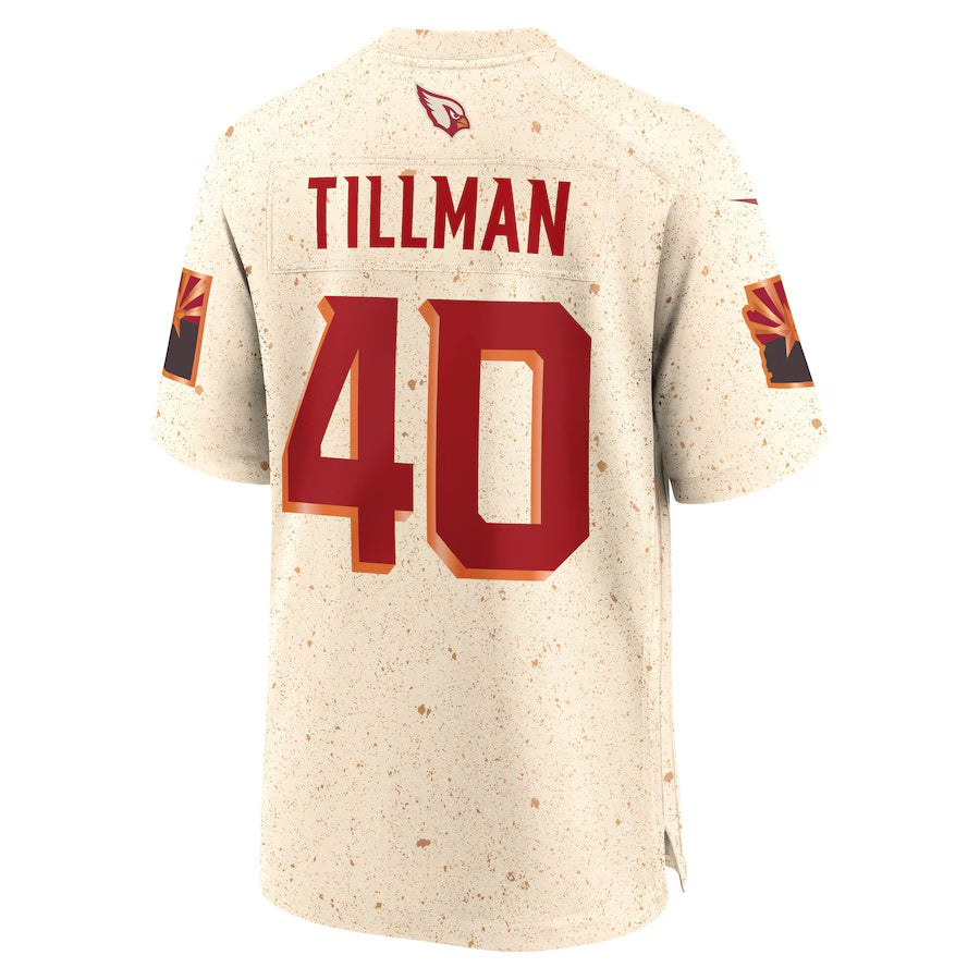 A.Cardinals #40 Pat Tillman 2025 Rivalries Collection Retired Player Game Jersey  - Natural Stitched American Football Jersey