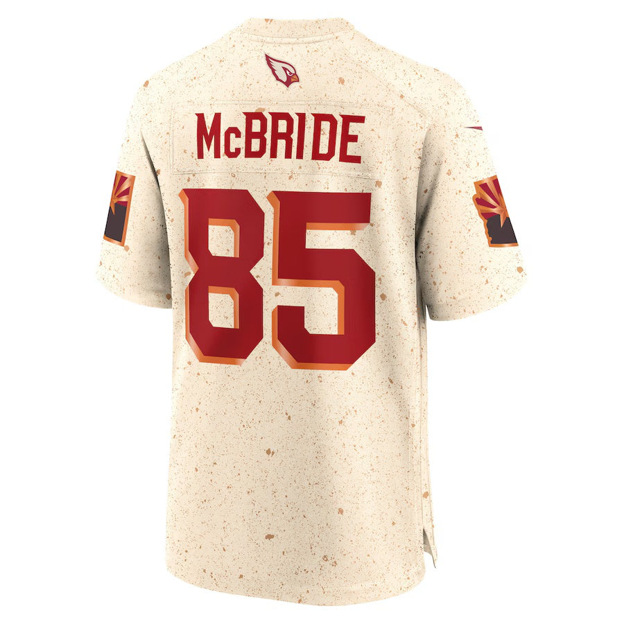 A.Cardinals #85 Trey McBride 2025 Rivalries Collection Game Jersey  - Natural Stitched American Football Jersey