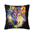 Keyword1 Gouache Wolf Pillow 18x18in - Main Image
