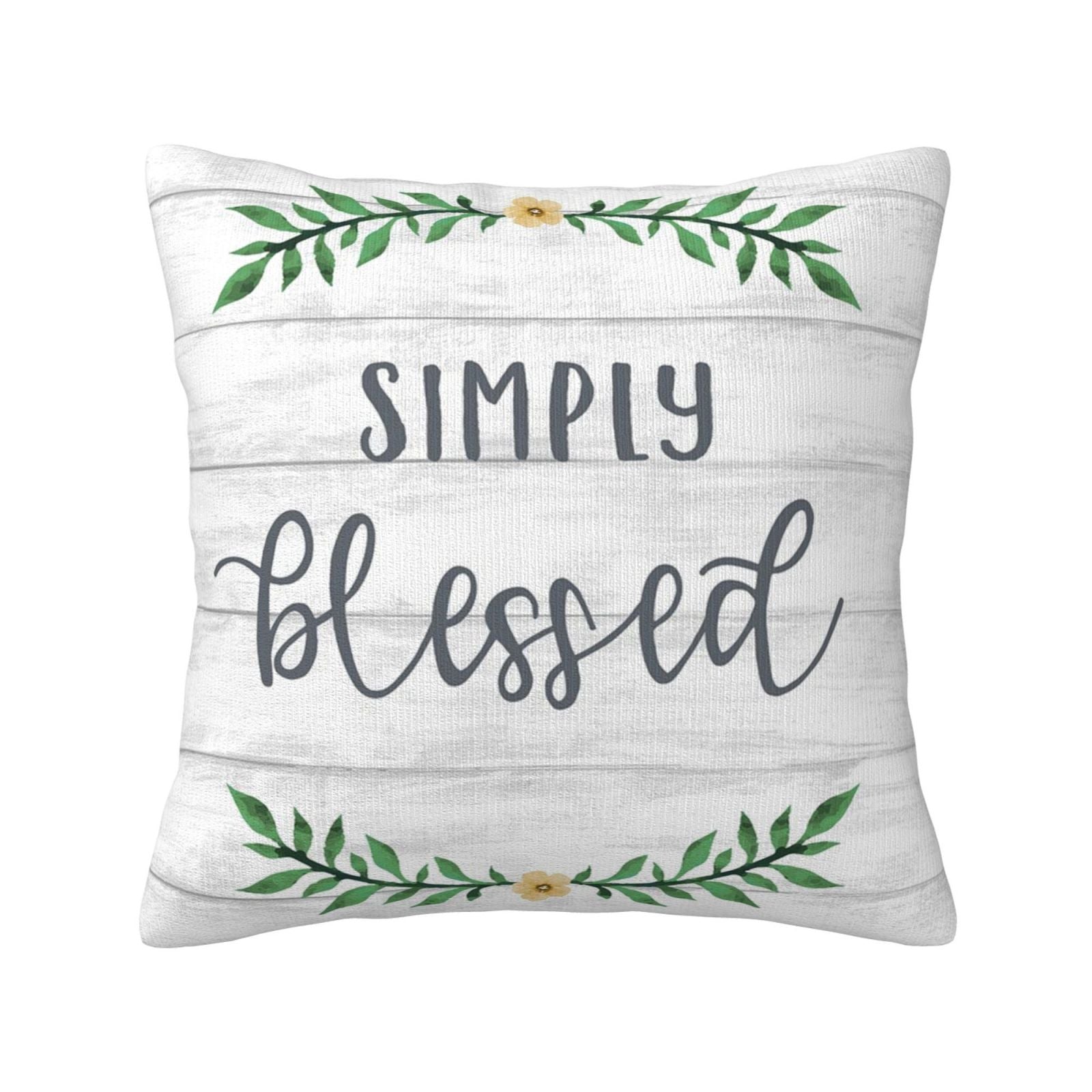 Keyword3 Simply Blessed Wreath Pillow 18x18in - Main Image