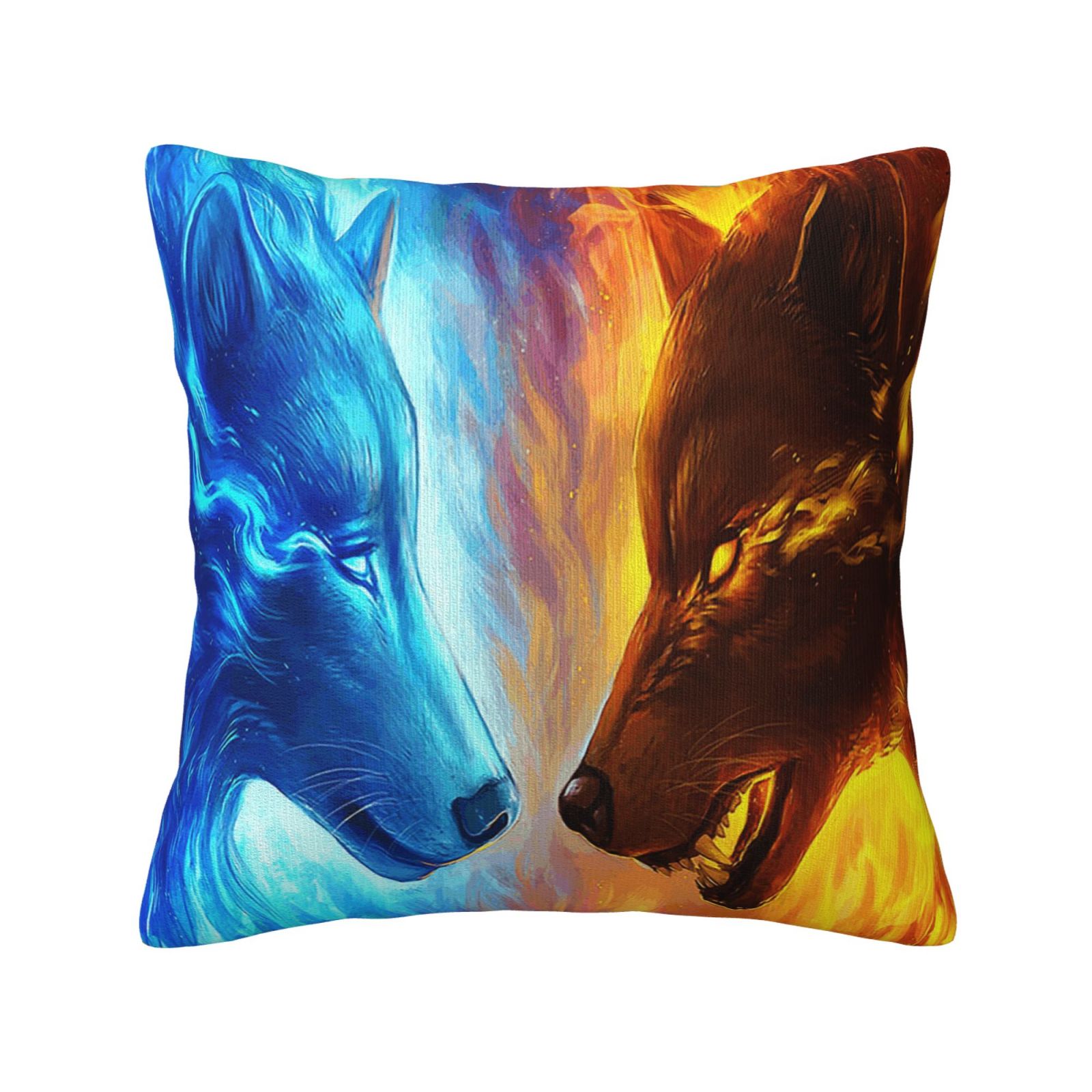 Keyword2 Fire Wolf Pillow 18x18in - Main Image