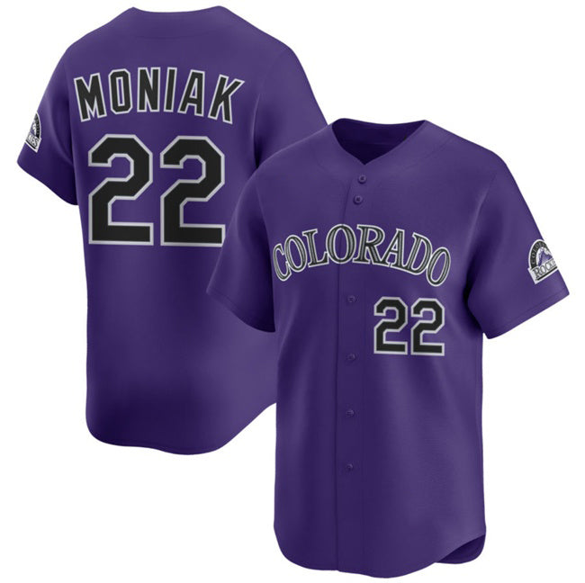 Colorado Rockies #22 Mickey Moniak Purple JEROMEN Limited Stitched Jersey