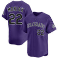 Colorado Rockies #22 Mickey Moniak Purple JEROMEN Limited Stitched Jersey