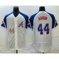 Atlanta Braves #44 Hank Aaron Number White JEROMEN 2023 City Connect Flex Base Stitched Jersey 2