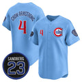Chicago Cubs #4 Pete Crow-Armstrong Blue JEROMEN 'Ryne Sandberg Tribute' Vapor Limited V2 Stitched Jersey