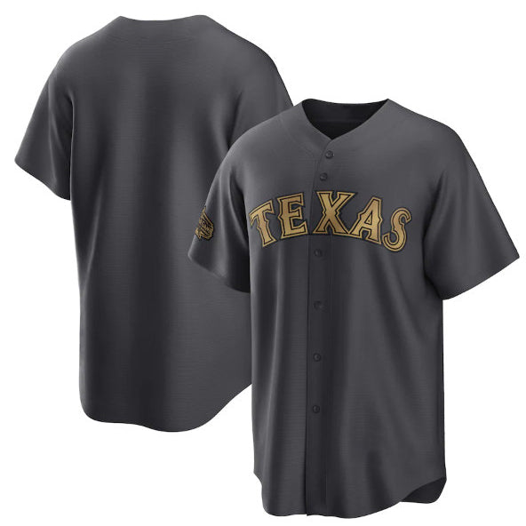Texas Rangers Blank Charcoal JEROMEN 2022 All-Star Cool Base Stitched Jersey