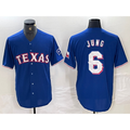 Texas Rangers #6 Josh Jung Blue JEROMEN Stitched Cool Base Jersey