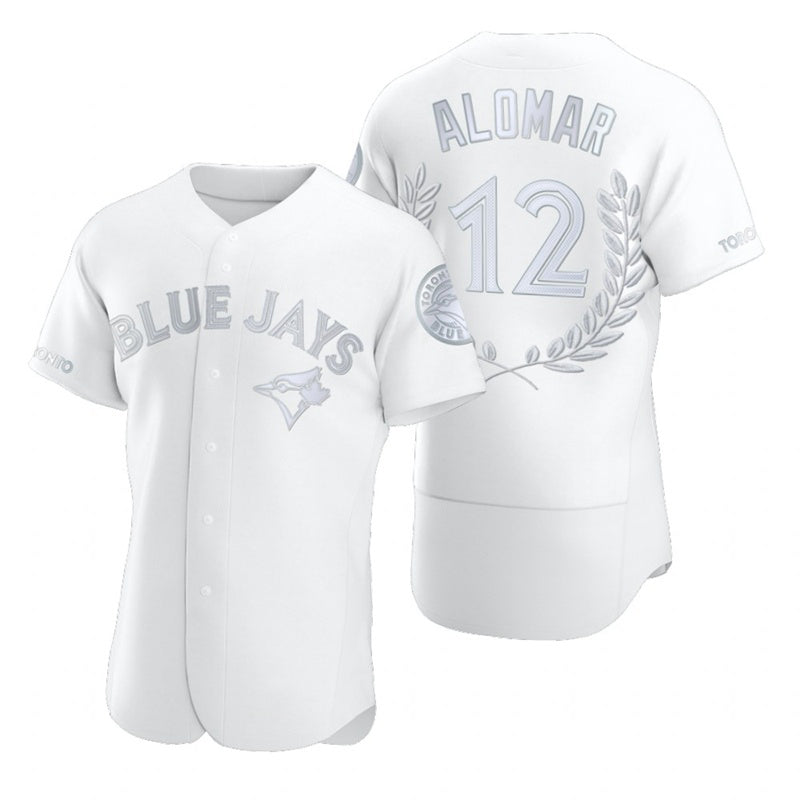 Toronto Blue Jays #12 Roberto Alomar White JEROMEN Flexbase Fashion Jersey