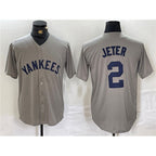 New York Yankees #2 Derek Jeter Gray JEROMEN Cool Base Stitched Jersey