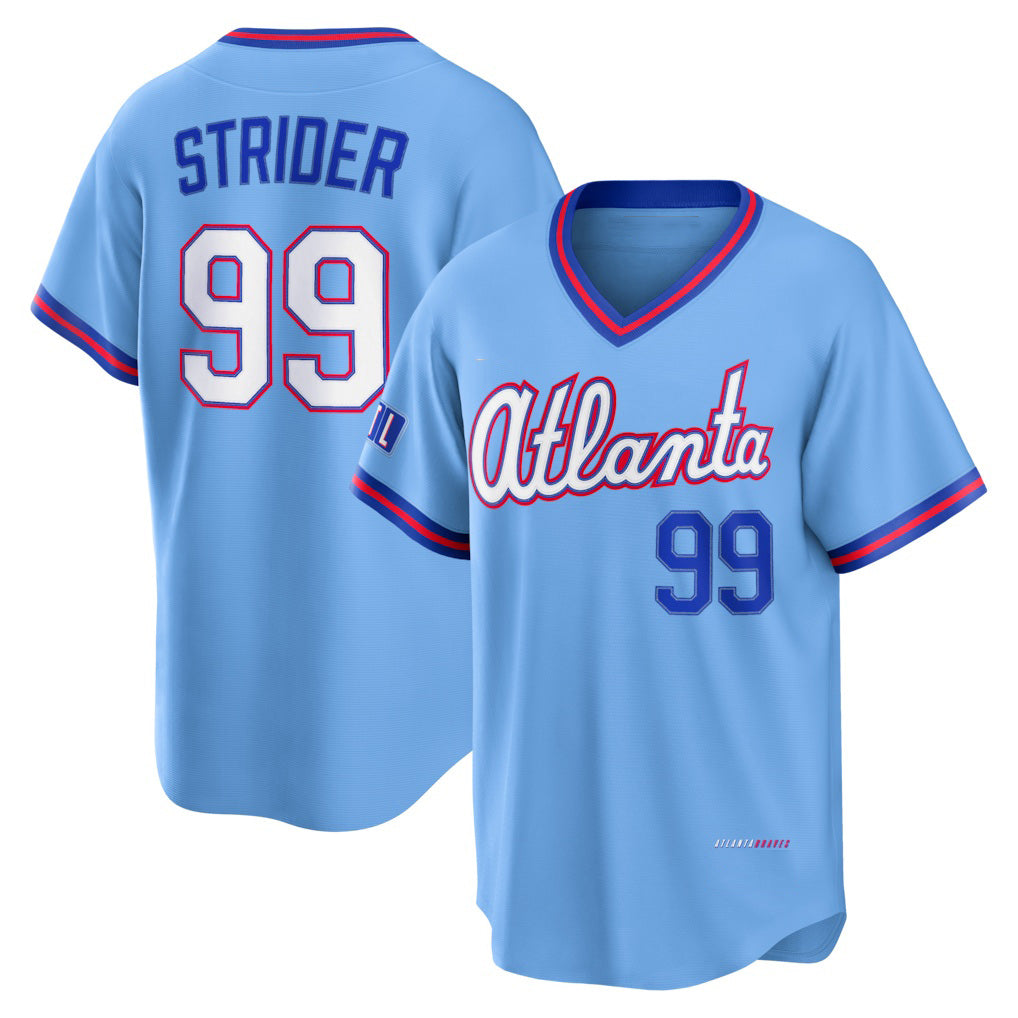 Atlanta Braves #99 Spencer Strider Powder Blue JEROMEN 2026 City Connect Stadium Jersey
