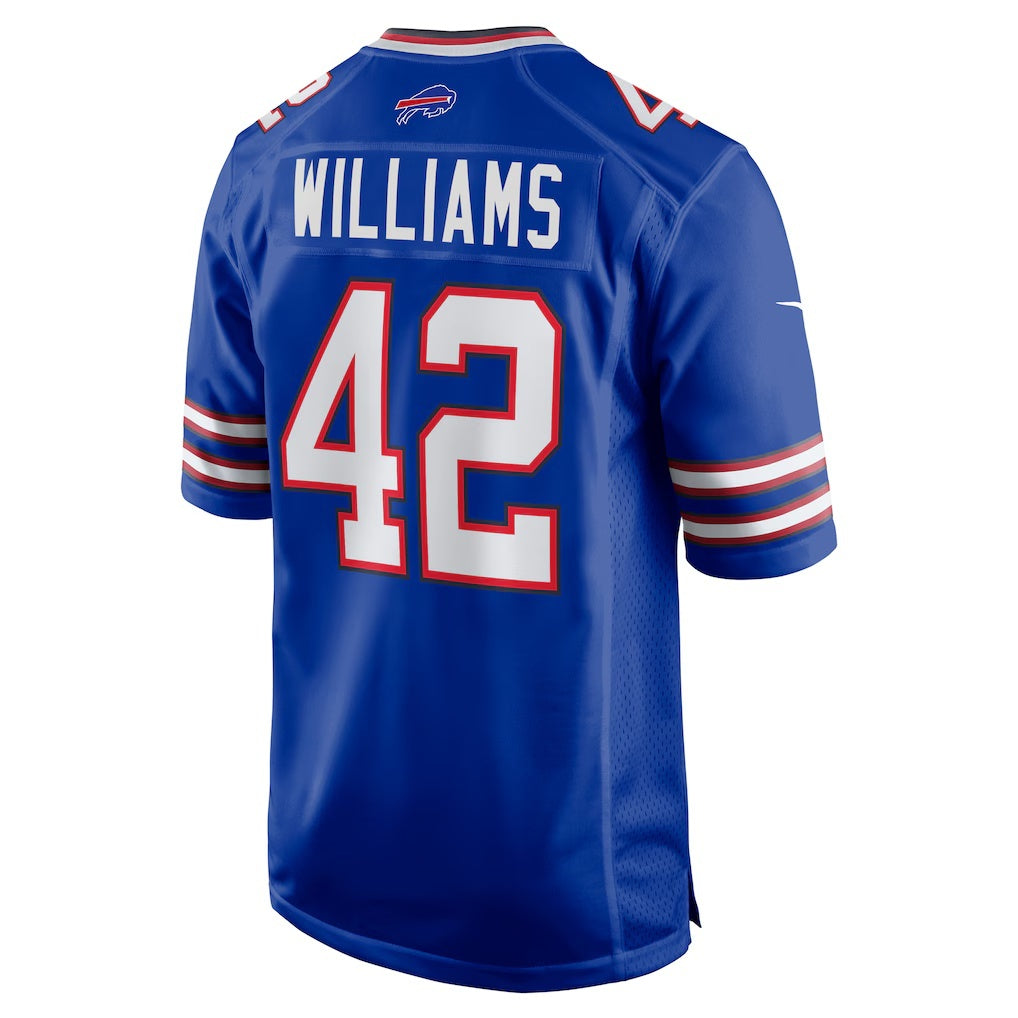 B.Bills #42 Dorian Williams Royal JEROMEN Home Game Jersey