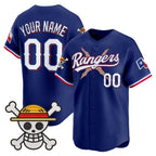 Custom Texas Rangers x One Piece Royal JEROMEN Vapor Premier Limited Jersey - Stitched