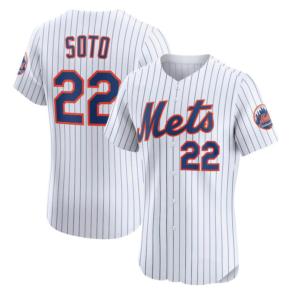 New York Mets #22 Juan Soto White JEROMEN Home Elite Jersey