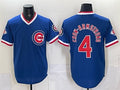 Chicago Cubs #4 Pete Crow-Armstrong Royal JEROMEN 150th Anniversary Throwback Vapor Limited Stitched Jersey