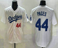 Los Angeles Dodgers #44 Andy Pages Number White JEROMEN Cool Base Stitched Jersey