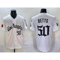 Los Angeles Dodgers #50 Mookie Betts White JEROMEN Mexico 2025 LA Gothic Style With Fernando Patch Vapor Premier Limited Stitched Jersey