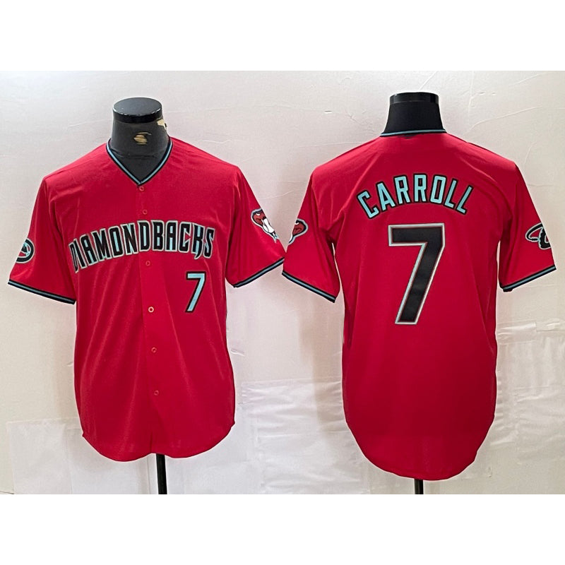 Arizona Diamondbacks #7 Corbin Carroll Red JEROMEN 2024 Cool Base Stitched Jersey