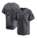 Custom New York Mets Graphite JEROMEN 2024 City Connect Limited Stitched Jersey