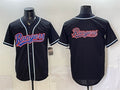 Texas Rangers Team Big Logo 2026 Fashion Replica Black JEROMEN Out Stitched Jersey