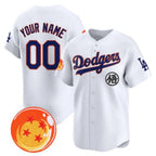 Custom Los Angeles Dodgers x Dragon Ball White JEROMEN Vapor Premier Limited Jersey - Stitched